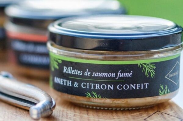 Rillettes de saumon fumé Aneth & citron confit