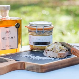 Foie Gras fumé au chene de barrique de vin rouge et whisky Nadé